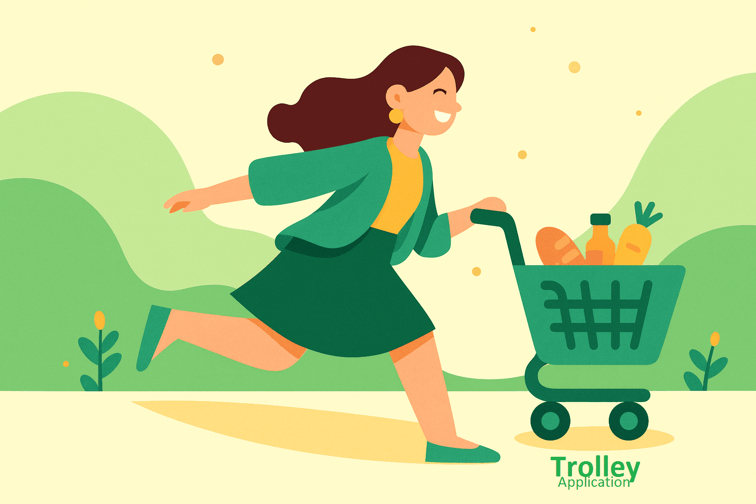 Sharing shopping lists illustration